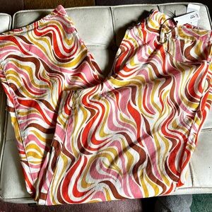 Rue + plus pants groovy retro wavy print sz 2X new with tag